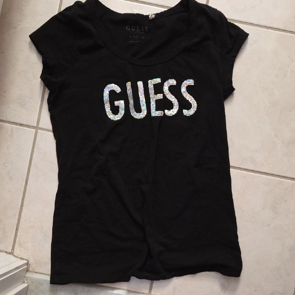 Guess Vintage  Black T with Iridescent Logo